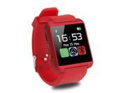 iRULU U8 Smart Watch Bluetooth Google Android and Apple iOS Compatible Music Play Photo Function Fitness and Sleep Tracker Red