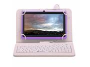 iRULU X1 7 Google Android 4.4 KitKat Tablet PC GMS Certified by Google 1024*600 HD Resolution Quad Core Dual Cameras 8GB Nand Flash Purple Tablet with Wh