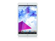 iRULU 8 Inch Google Android 5.1 Lollipop Tablet PC Quad Core IPS Multi touch Screen 1280*800 Resolution 16 GB Nand Flash White Front with Silver Metal Cov
