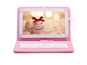 iRULU eXpro X1s 10.1 Quad Core Android 5.1 Lollipop Tablet PC 1GB RAM 16GB Nand Flash 1024*600 Resolution White Tablet with Pink Keyboard Case
