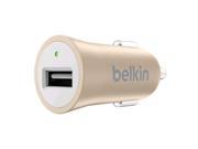 Belkin MIXIT Metallic 2.4A USB Car Charger for Apple and Android Devices Gold F8M730btGLD