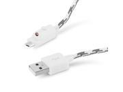Verizon Braided Charge and Sync Cable for micro USB White Gray Universal