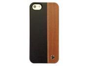 Trexta Wood and Leather Series Snap On Leather Case for iPhone 5 5s Duo Wood