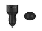 Tronsmart Fast Charge 27W 1 Port Type A USB Car charger for Smartphone device. Type C 5V 3A output for Type C device