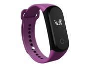 A16 Bluetooth 4.0 Smart Bracelet Heart Rate Monitor Sport Fitness Tracker Call Reminder for Android iOS Purple