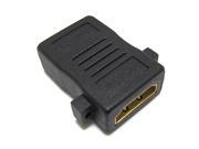 HDMI Extend Adapter Converter HDMI Female to HDMI Female 180 Degree for HDTV Home Theater DVD Player HDMI Devices Black