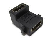 HDMI Extend Adapter Converter HDMI Female to HDMI Female 90 Degree for HDTV Home Theater DVD Player HDMI Devices Black