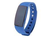 Makibes ID107 Smart Bracelet BT4.0 Heart Rate Monitor Smartband Pulse Sports Fitness Tracker for Android iOS Blue a free black Replacement Wrist Strap