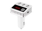 BC12 Wireless Bluetooth 3 USB Car Charger White