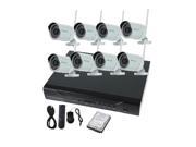 1080P 720P H.264 Audio I O Security 8CH NVR Kits For 8 Pcs Mini Wireless P2P CCTV IP Camera With 1 TB