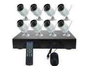 JideTech® NVR Kits with 8pcs 720P Wireless Security IP Camera Surveillance System