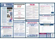 Iowa Labor Law Poster 2015 Laminated All On One State and Federal Labor Law Poster
