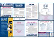 Texas Labor Law Poster 2015 Laminated All On One State and Federal Labor Law Poster