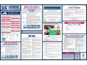Virginia Labor Law Poster 2015 Laminated All On One State and Federal Labor Law Poster