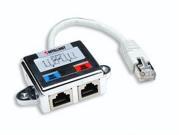 INTELLINET ALLOWS TWO RJ45 PORTS TO SHARE ONE CAT5 SHIELDED NETWORK CABLE