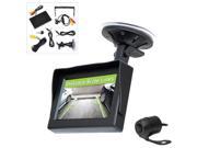 4.3 TFT LCD Monitor w Universal Mount Rear View and Backup Color CMD Distance Scale Line Camera