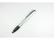 New Silver 3 in 1 Touch Screen Stylus Ballpoint Pen w LED Flashlight iPad iPhone Tablet PC