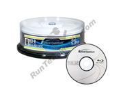 25 Optical Quantum 4x 25GB Blue Blu ray BD R Logo Top Blank Media Disc