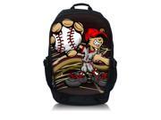 New Baseball 15 15.6 Laptop PC Bag Backpack School Book Backpack Travel Sport Bag