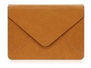 New 13 PLEMO Laptop Sleeve MacBook Sleeve Envelope PU Leather Case Cover Bag Brown 13 Inch