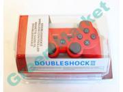 Double Shock Red Color Wireless Bluetooth PS3 6 Axis Game Controller
