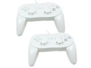 2x 2nd Classic Controller Pro For Nintendo Wii Remote White