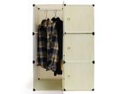 6 Cube DIY Stackable Panel Closet Organizers Storage Interlocking Shelf Modular White