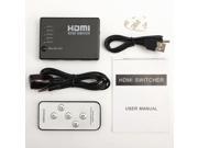 5 Port 1080p HDMI Switch Switcher Selector Splitter Hub iR Remote For HDTV PS3
