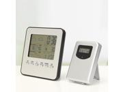 Wireless Weather Station Thermometer Clock LCD Display Humidity Temperature