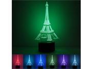 3D Touch Control LED Desk Table Night Light Lamp 7 Color Changing Decor Gifts Eiffel Tower