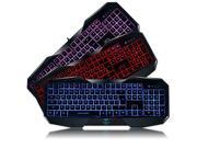 NEW! 3 Colors LED Illuminated Ergonomic USB Backlight Backlit Wired Gaming Keyboard