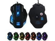 NEW! 7 color Multimedia Illuminated Backlit USB Wired PC Gaming mouse blue keyboard