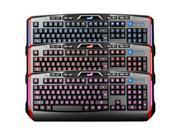 NEW! 3 Color Backlight Red Blue Purple Backlit Switchable Gaming USB Wired Keyboard