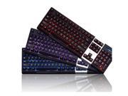 NEW! Multimedia 3 color adjustable Gaming Game USB Wired Keyboard Nice type feeling