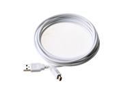3m USB Power Charge Cable for Nintendo Wii U Controller White