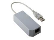 USB Lan Adapter RJ45 Ethernet Network Card for Wii Wii U Gray