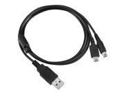 2 in 1 USB Charger Power Cable Cord Plug for Nintendo DSL DS Lite 3DS DSi LL XL