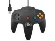 Direct USB N64 Wired Classic Controller Pad for Windows PC Mac Deep Gray Black