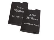 2x 3600mAh Replacement Battery Pack for Sony PSP 2000 3000