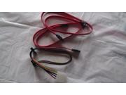 4 pin IDE power to 2 Serial ATA SATA Splitter Power Cable with SATA DATA cables