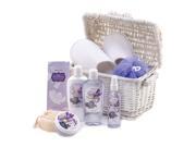 Aromanice Blueberry Scented Bath And Body Basket Set