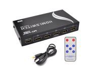 iKKEGOL 5 Port HDMI Switch 1080P 3D PS3 HDCP Amplifier Selector Metal Box Remote Control