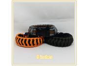 9inch 550 survival bracelets with whistle buckle