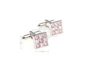 Romance Pink and White Crystal Cufflinks