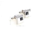 Small and Thick Black Crystal Cufflinks