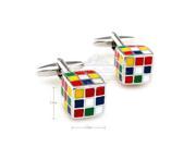 Lovely colorful magic cube cufflinks