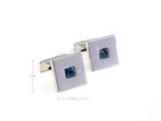 Attenborough romance style blue square diamond square mirror Cufflinks
