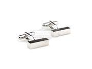 Classic silver plating steel bar cufflinks