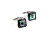 Romance Love the deep Colorful shell Square Cufflinks