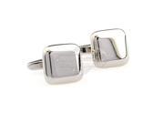 Classic Silver Engraved Square Cufflinks